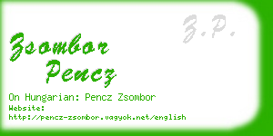 zsombor pencz business card